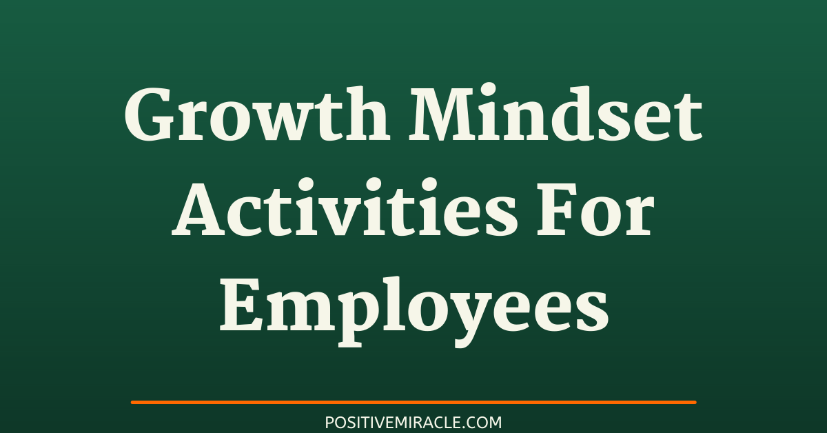 growth mindset activities for employees