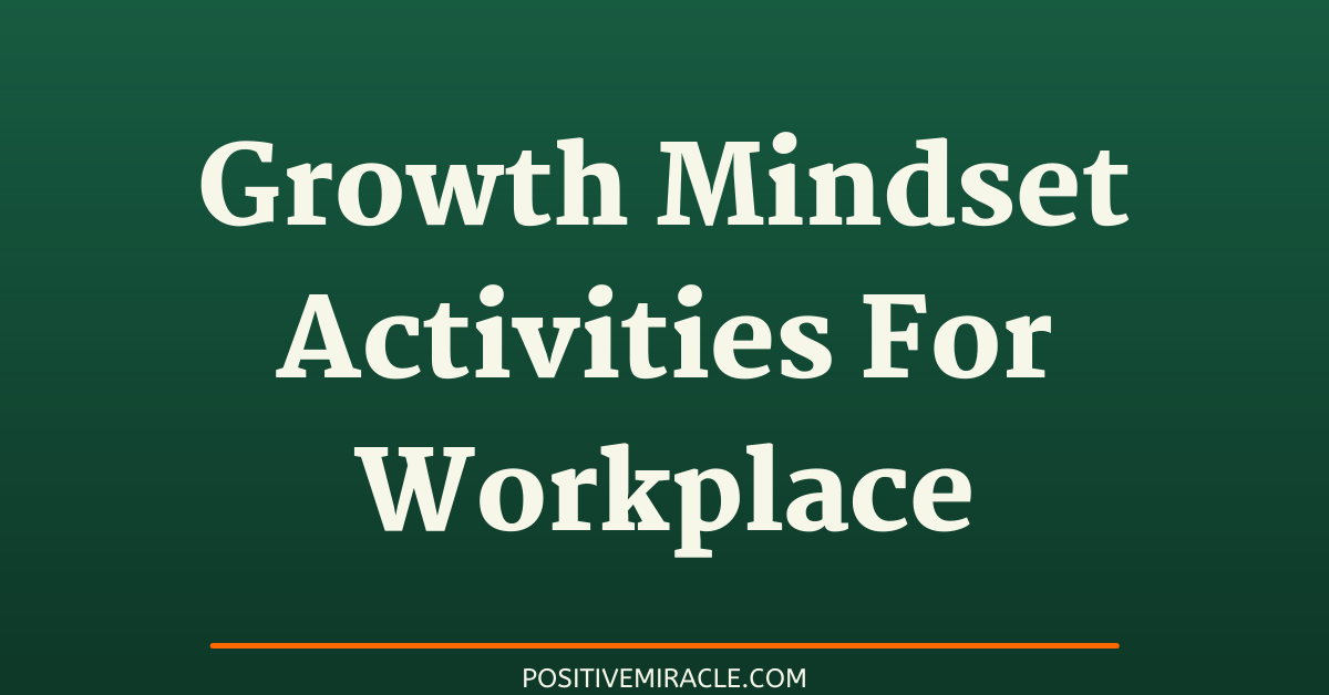 growth mindset activities for the workplace