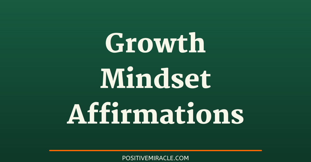 growth mindset affirmations