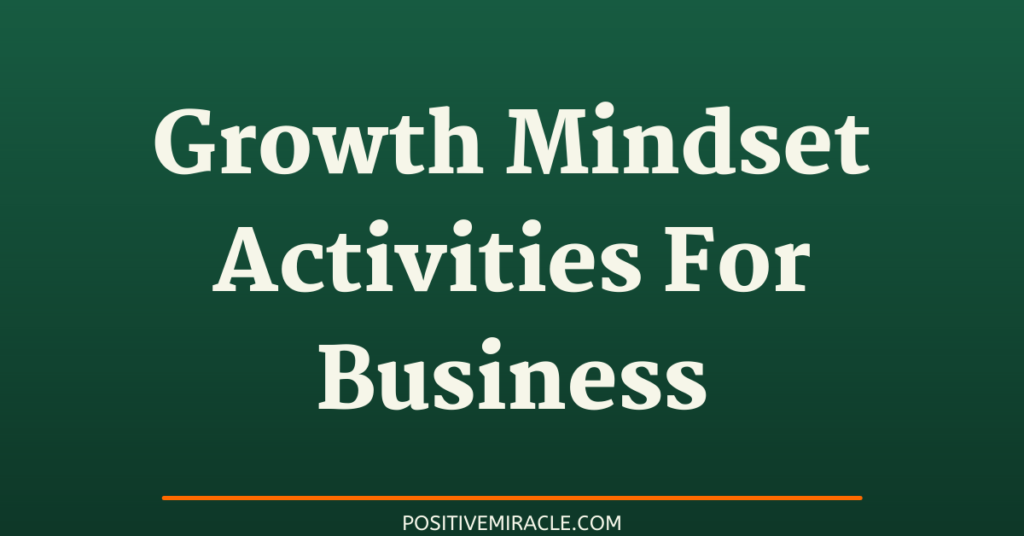 growth mindset activities for business