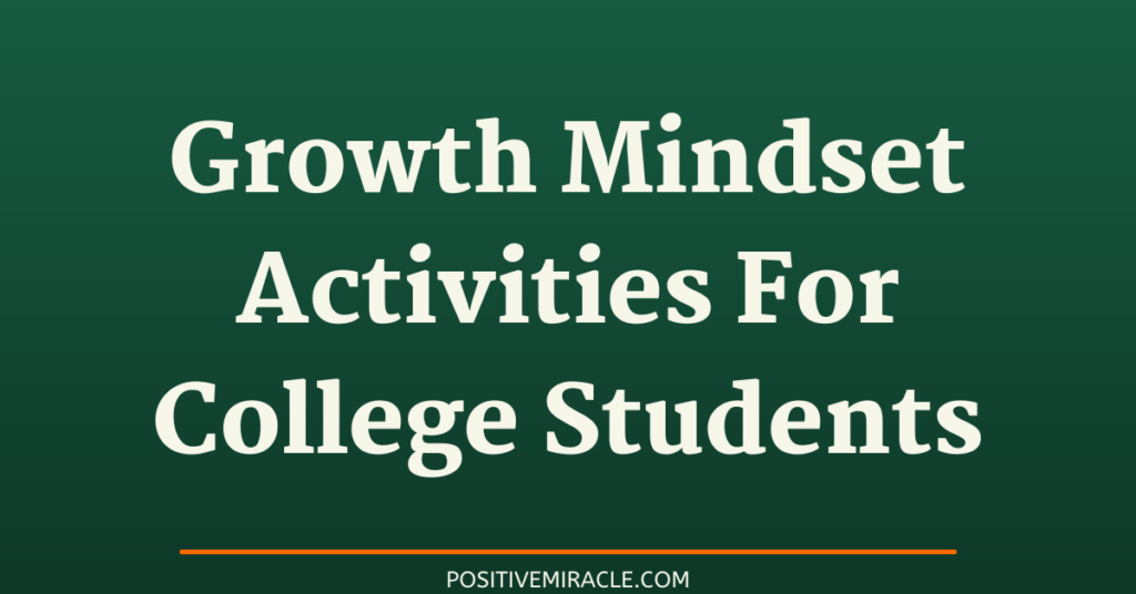 growth mindset activities for college students