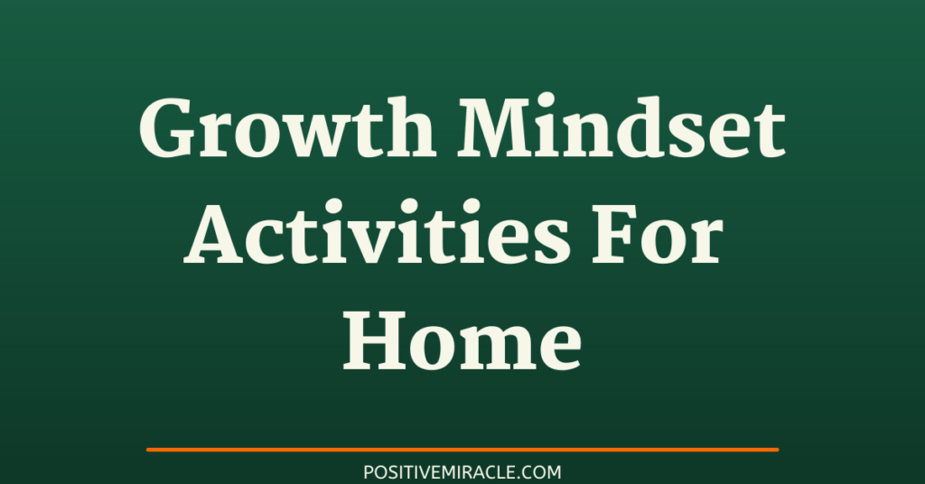 growth mindset activities for home