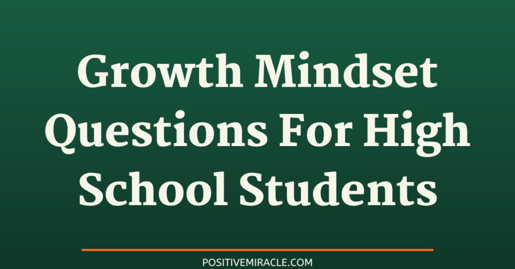 growth mindset questions for high school students