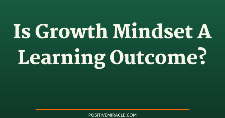 is growth mindset a learning outcome?