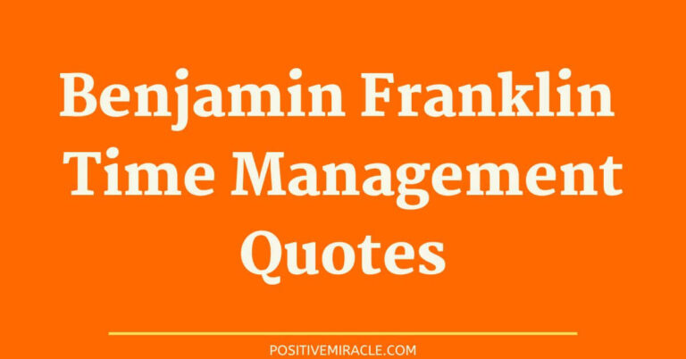19 best Benjamin Franklin time management quotes