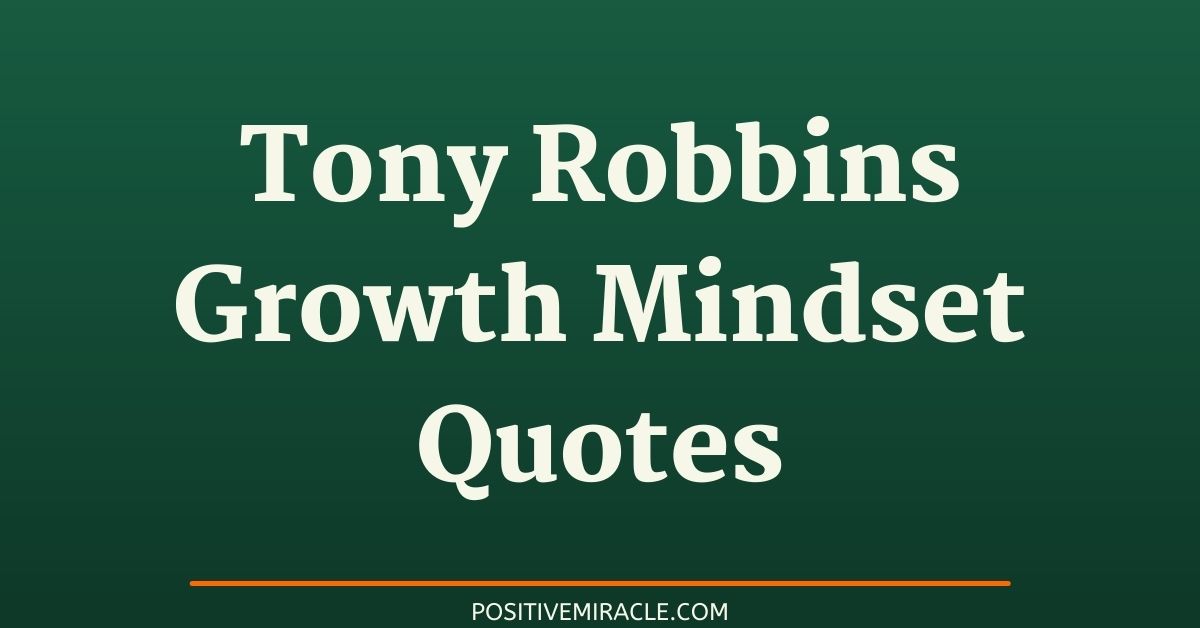 Tony Robbins quotes on mindset