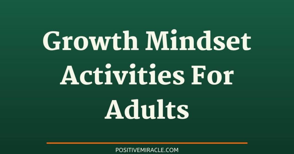 growth mindset activities for adults