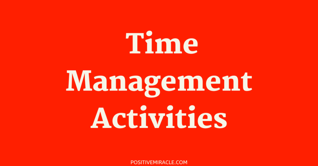 time management activities