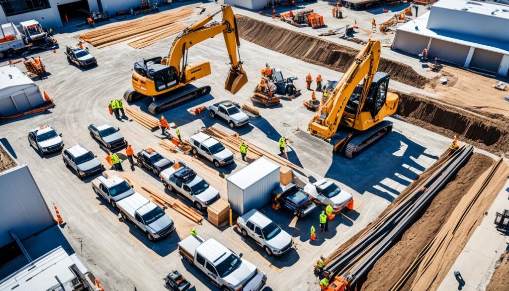 organized construction site organized construction site